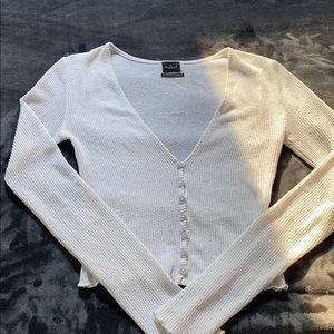 Urban Outfitters: white cropped cardigan